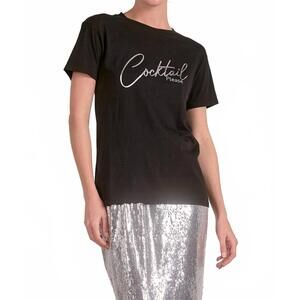 NEW ELAN cocktail please t-shirt in black